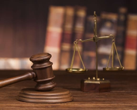 Gavel and justice scale